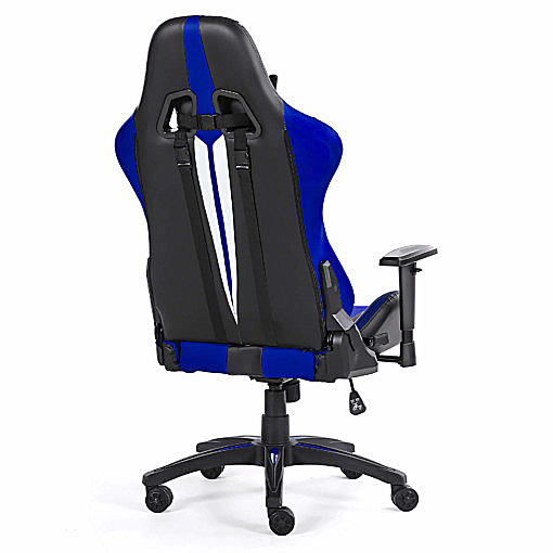 Ergonomiczne niebieskie krzesło do komputera od tyłu Sword