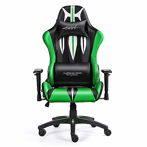 Krzesło zielone obrotowe gamingowe Sword