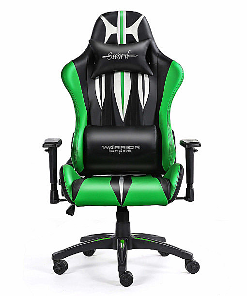 Krzesło zielone obrotowe gamingowe Sword