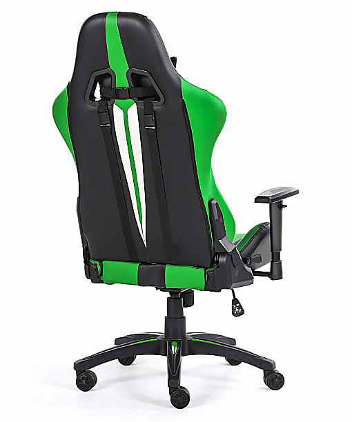 Fotel gamingowy zielony Sport od tyłu