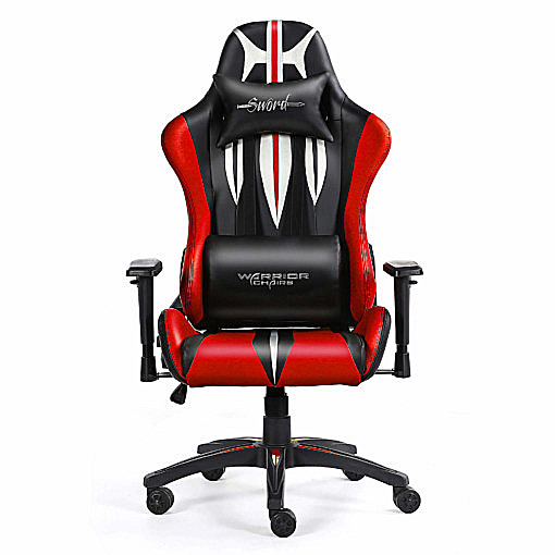 Krzesło komputerowe czerwone ergonomiczne Sword